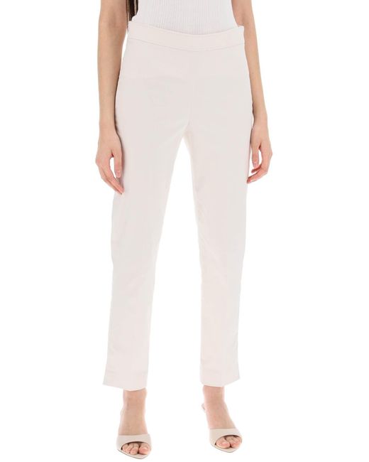 Brunello Cucinelli White Capri Pants With Belt Loop And