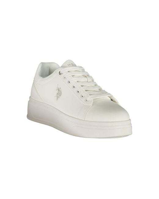 U.S. POLO ASSN. White Bianco Polyurethane Uomo Sneaker for men