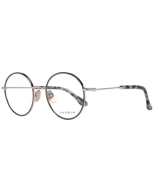 Sandro Metallic Black Stainless Steel Glasses (frames) for men
