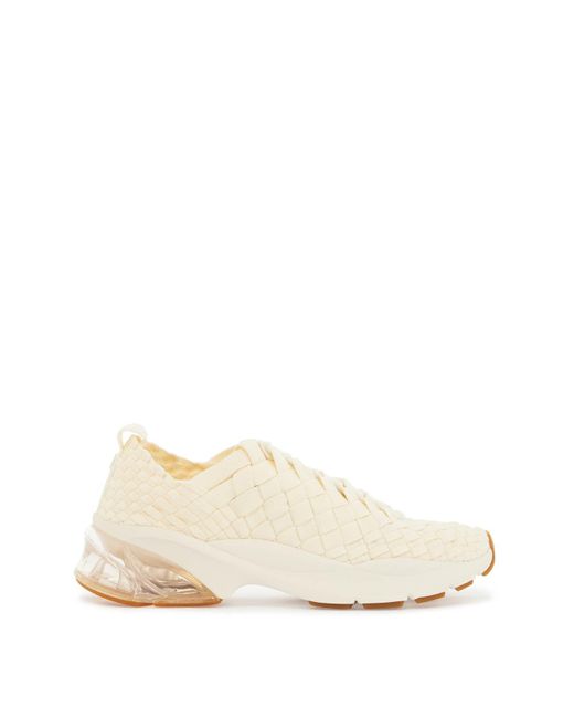 Tory Burch Yellow Good Luck Woven Trainer Shoes, Leather/Rubber