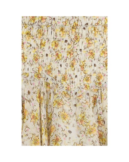 Isabel Marant Natural Beige Viscose Mini Skirt