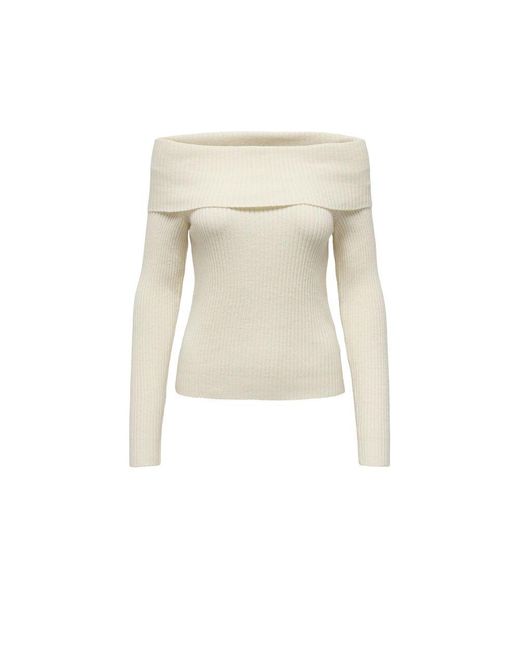 ONLY Natural Cream Viscose Sweater