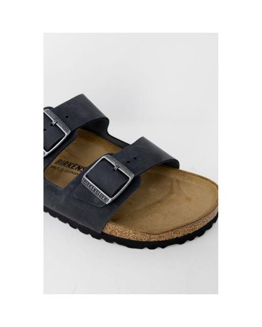 Birkenstock Black Synthetic Flat Sandals