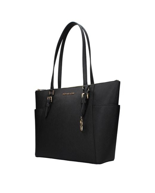 Michael Kors Black Charlotte Leather Shoulder Bag