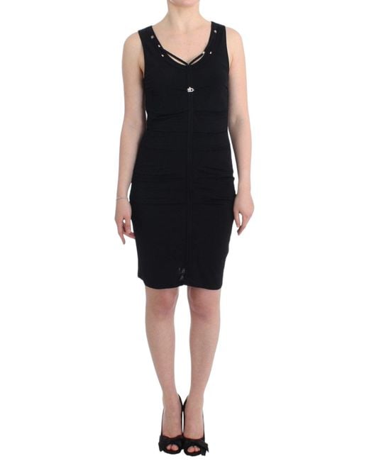 Rocco Barocco Black Pencil Sheath Dress