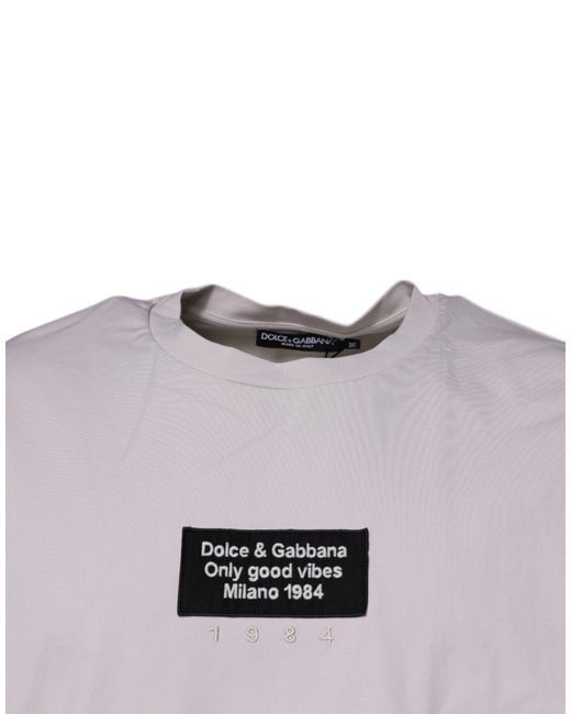 Dolce & Gabbana Metallic Only Good Vibes Tshirt Milano 1984 for men
