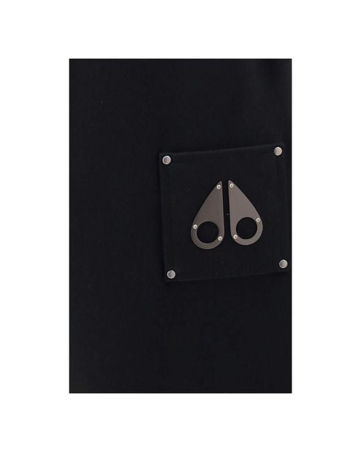 Moose Knuckles Blue Black Cotton Casual Pants for men