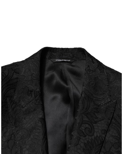 Dolce & Gabbana Black Brocade Single Breasted 2 Piece Suit 57+Pa+Pl for men