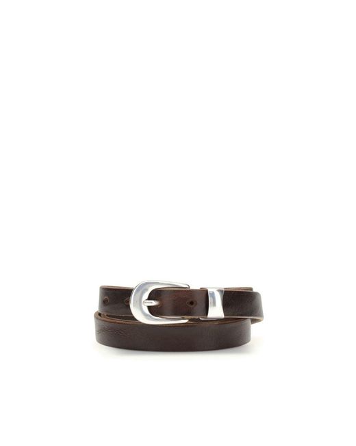 Our Legacy Multicolor Brown Calf Leather Bos Taurus Regular Belt for men