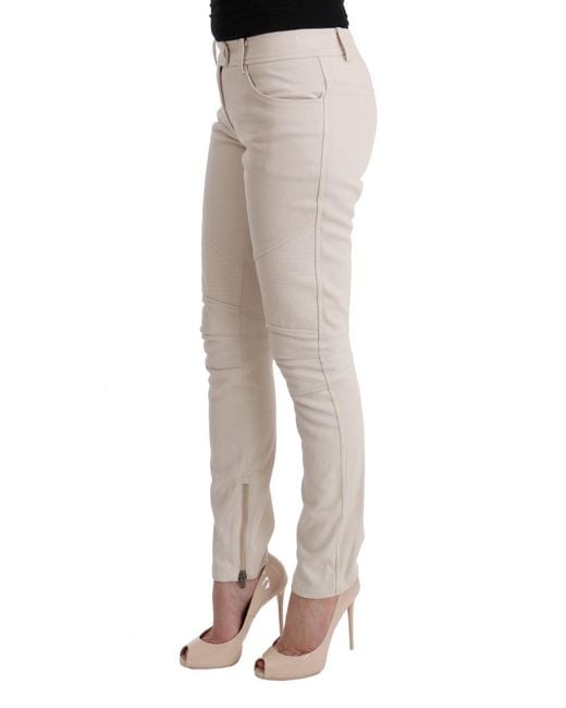 Ermanno Scervino White Chic Slim Fit Denim Treasure