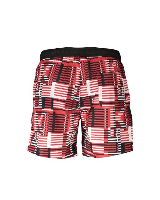Karl Lagerfeld Red Polyester Swimming Boxer for men