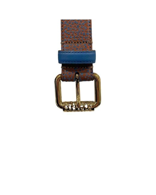 Borbonese Brown Leather Belt With Gold Buckle | Lyst display picture 1