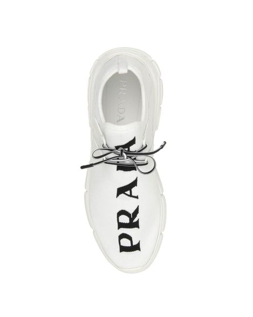 Prada Sneaker Knit I Bianco Nero in White for Men | Lyst