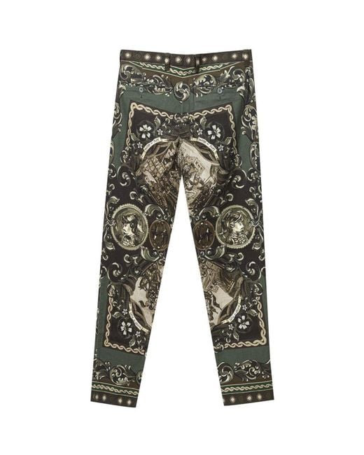 Dolce & Gabbana Gray Cotton Casual Pants