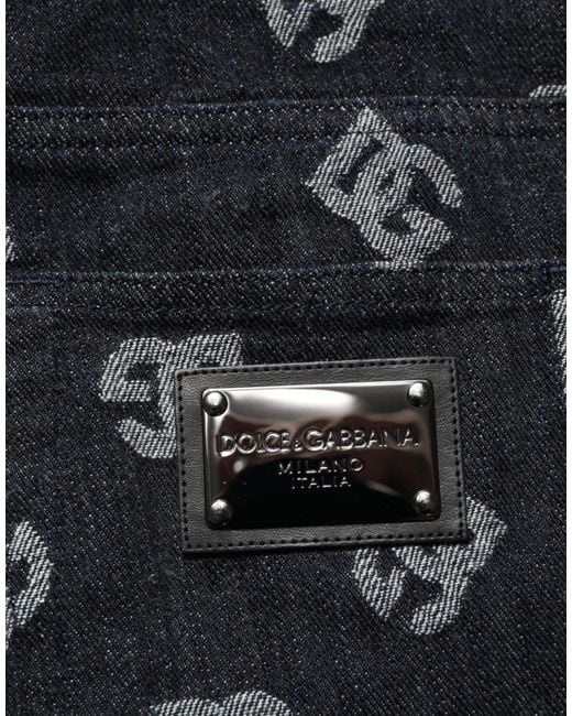 Dolce & Gabbana Black Dg Monogram Cotton Skinny Denim Jeans for men