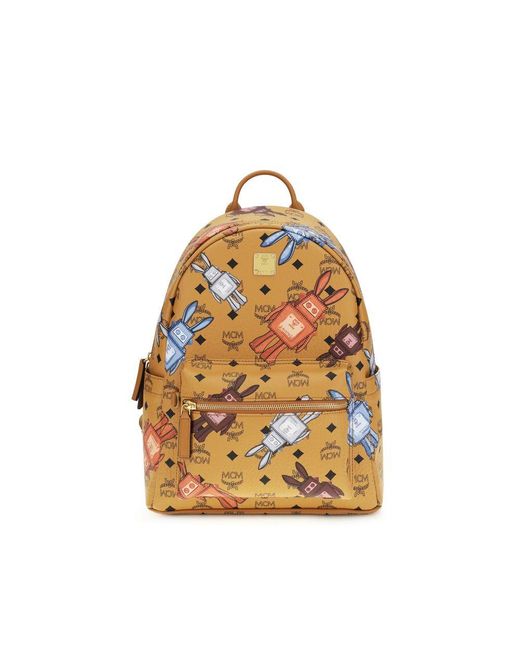 MCM Metallic Beige Lamb Ovis Aries Aries Backpack