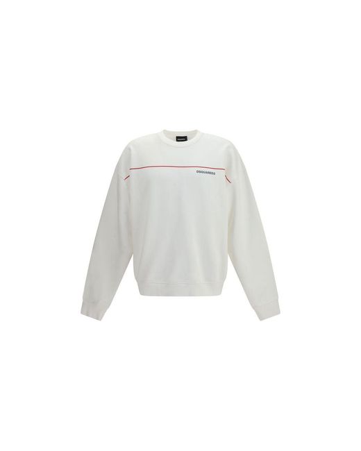 DSquared² White Cotton Sweatshirt for men