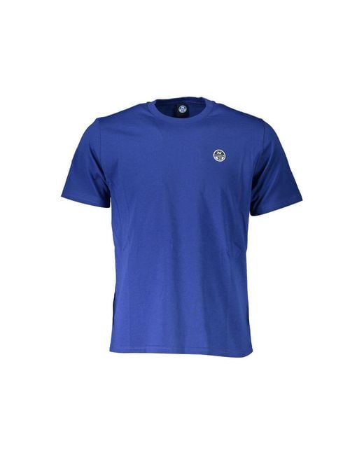 North Sails Blue Cotton Tshirt for men