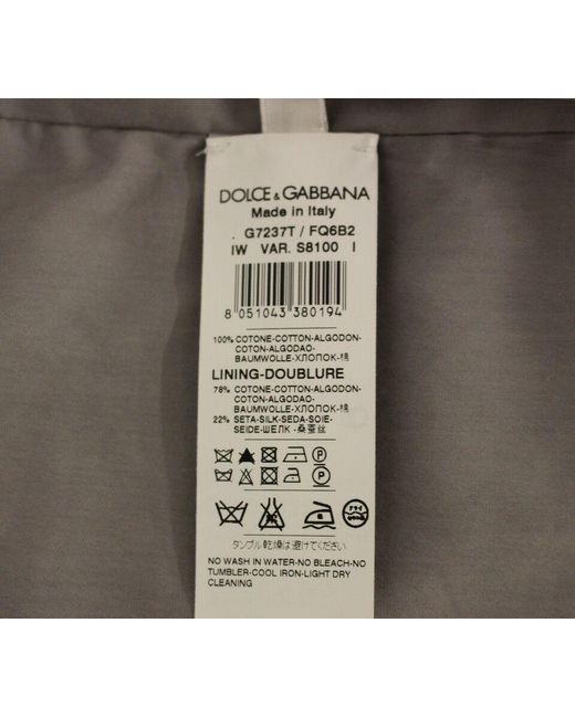 Dolce & Gabbana Brown Grey Cotton Slim Fit Button Front Dress Vest for men