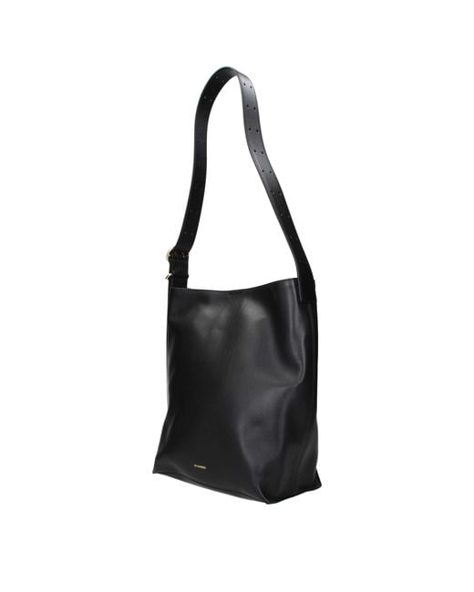Jil Sander Black Leather Crossbody Bag