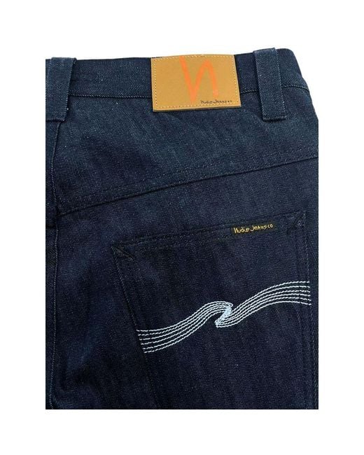Nudie Jeans Blue Cotton Jeans for men