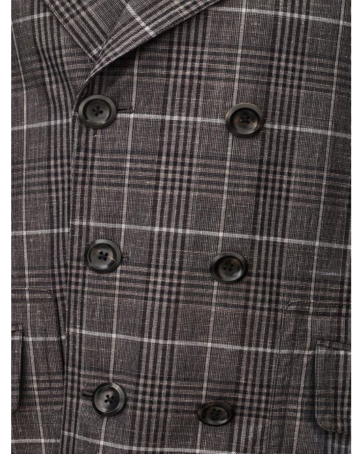 Tom Ford Gray Grey Checked Mid-length Trench for men
