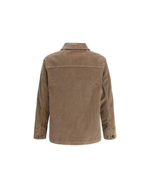 Cruna Corduroy Chore Jacket in Brown for Men | Lyst UK