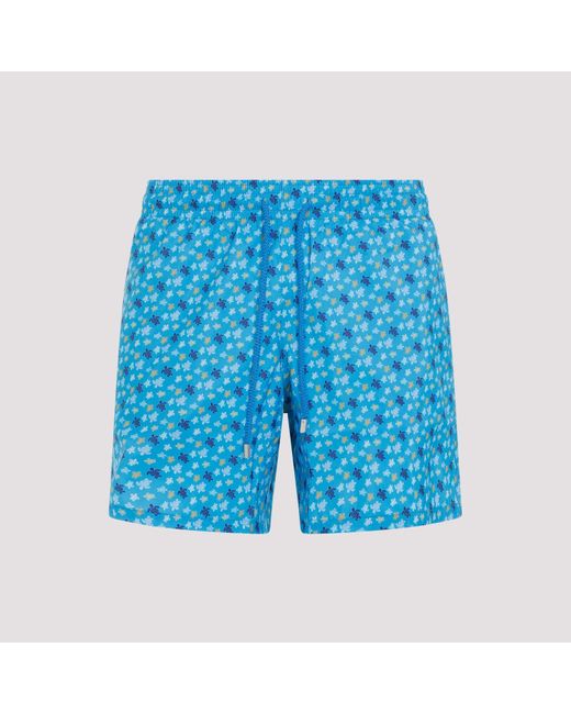Vilebrequin Blue Mahina Micro Tarta Polyester Swim Shorts for men