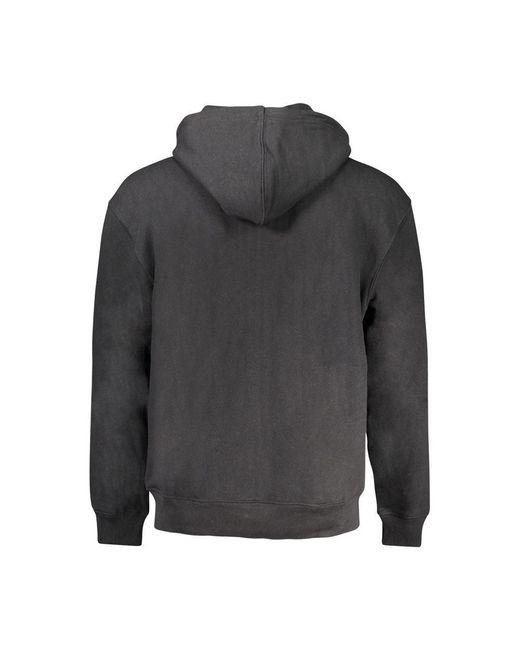 Guess Gray Black Cotton Men's Sweatshirt for men