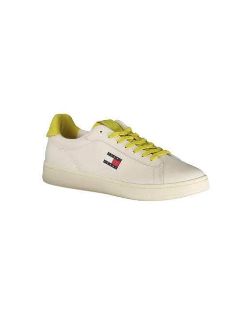 Tommy Hilfiger White Polyurethane Sneaker for men