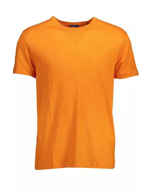 Gant Orange Linen T-shirt for men
