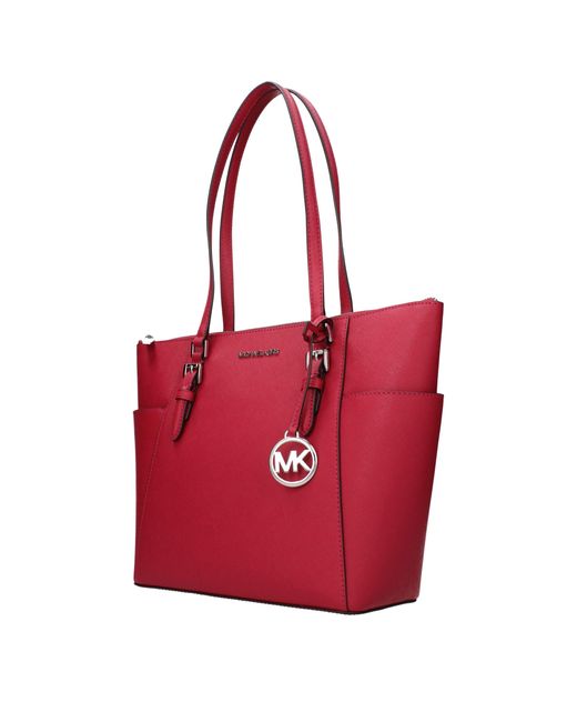 Michael Kors Red Leather Shoulder Bag
