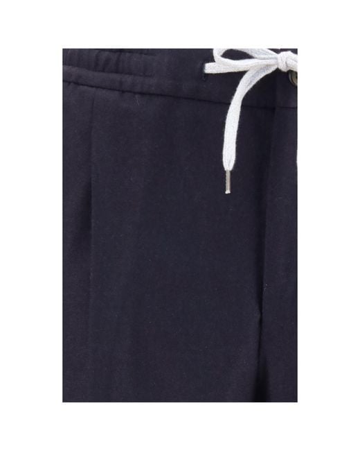 PT Torino Blue Wool Oves Aries Casual Pants for men