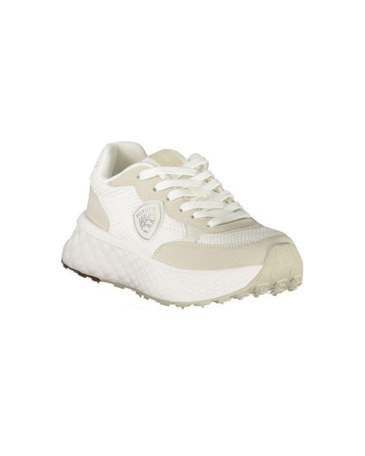 Blauer White Bianco Polyurethane Sneaker