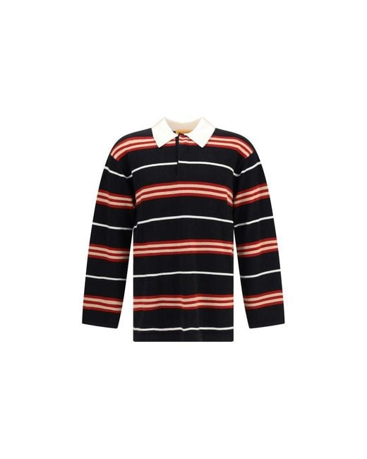 Guest In Residence Blue Cashmere Rugby Polo for men