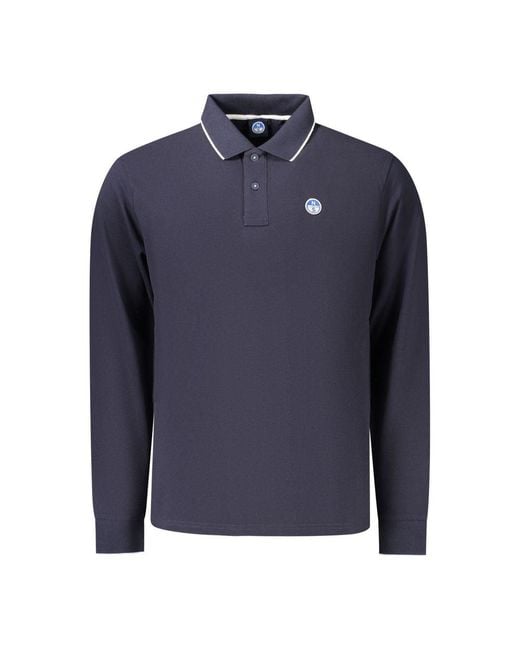 North Sails Blue Cotton Men's Polo for men