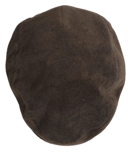 Dolce & Gabbana Men Brown Cotton Newsboy Cloth Capello Hat for men
