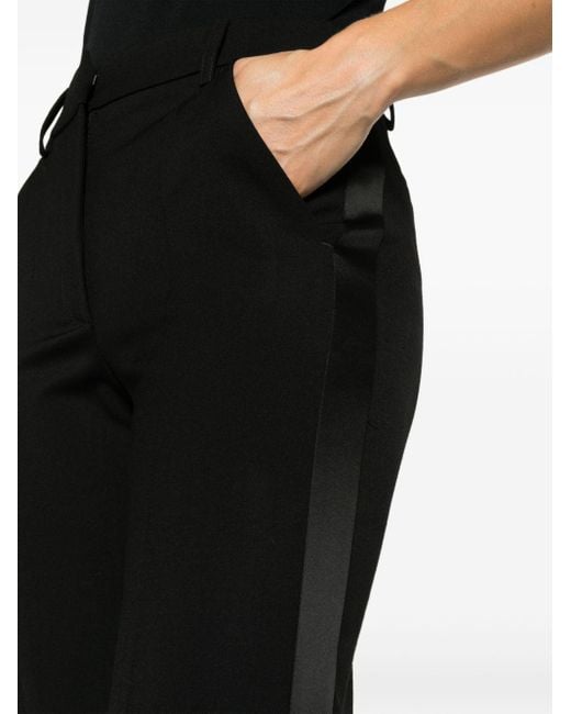 P.A.R.O.S.H. Black Liliuxy Tailored Tuxedo Trousers