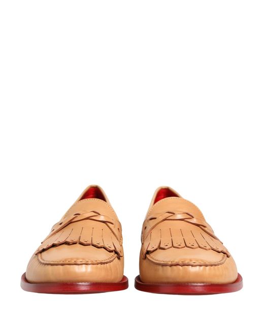 Dolce & Gabbana Pink Tassel Leather Slip On Loafers Shoes for men