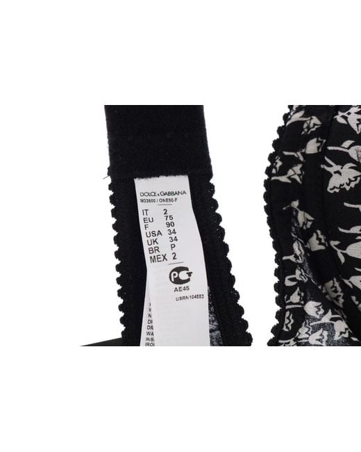 Dolce & Gabbana Black Silk Lace Stretch Underwear Bra