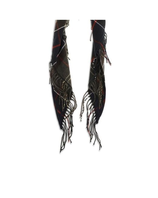Barbour Black Bicolor Wool Oves Aries Scarf