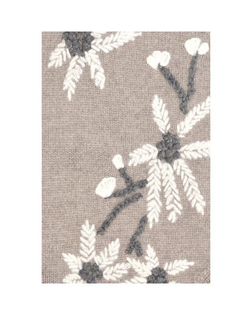 P.A.R.O.S.H. White Beige Wool Oves Aries Scarf