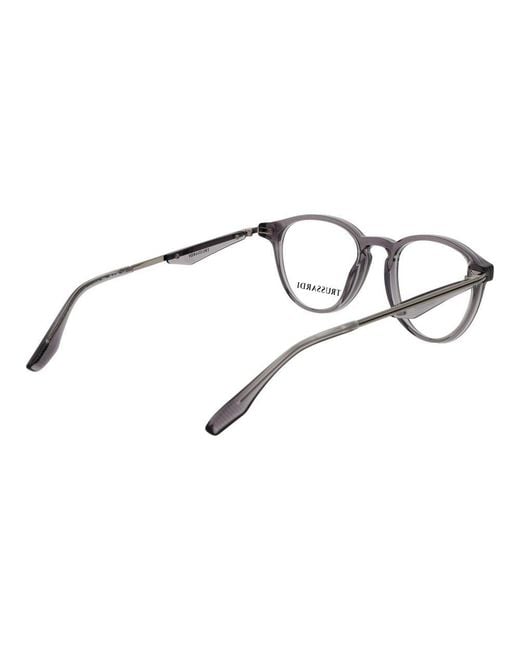 Trussardi Black Gray Acetate Glasses (frames) for men