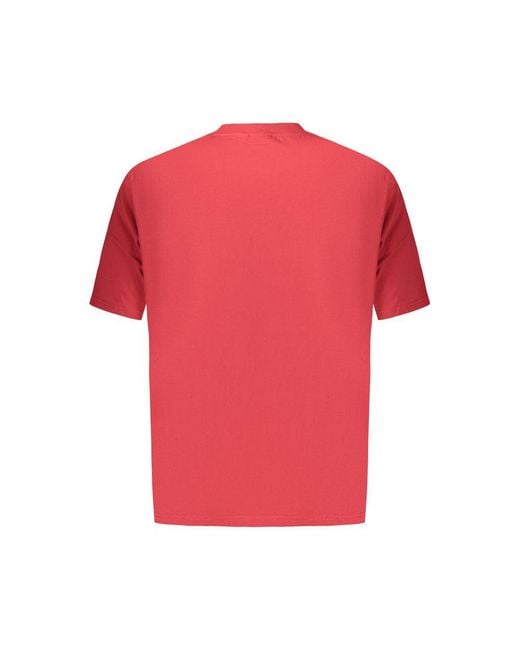 Napapijri Pink Rosso Cotton Men Shirt for men