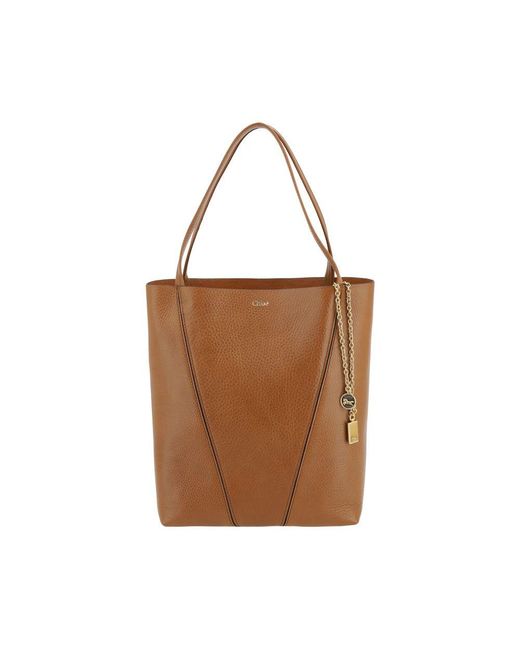Chloé Brown Spin Shoulder Bag