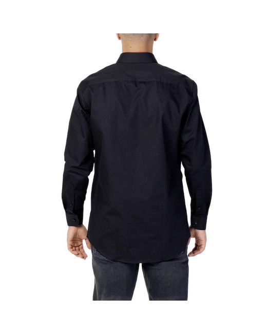 SELECTED Blue Black Cotton Shirt for men