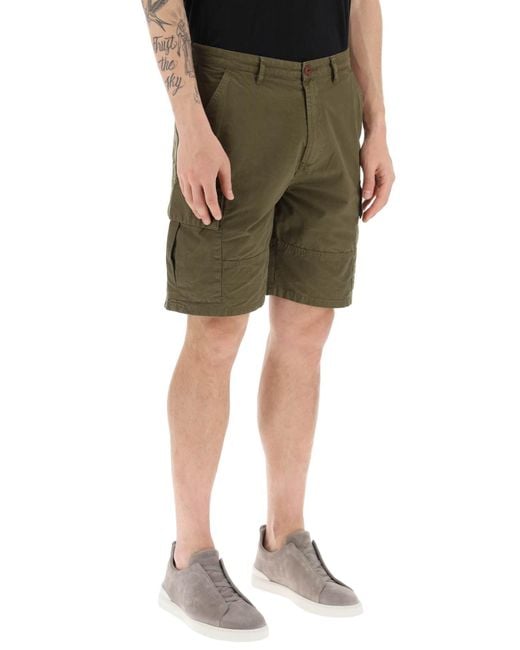 Barbour Green Cargo Shorts for men