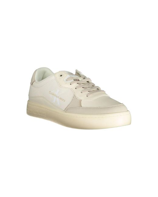 Calvin Klein Natural Elegant Sneakers With Contrast Accents for men