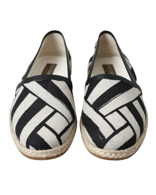 Dolce & Gabbana Multicolor Chic Striped Luxury Leather Espadrilles for men