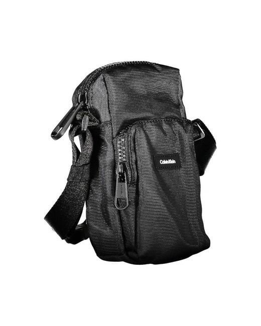 Calvin Klein Black Elegant Shoulder Bag With Chic Detailing for men